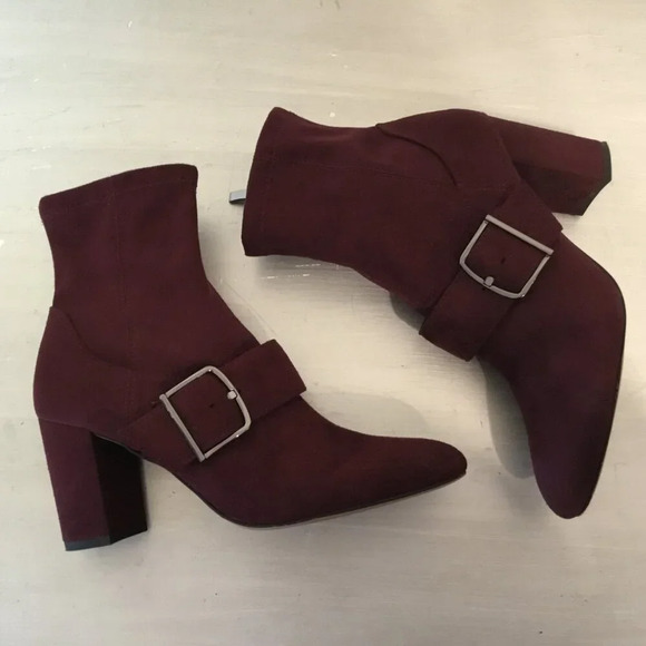 Franco Sarto  | Women's Eugenia Heeled Boots | Burgundy | Size 7.5 - Picture 3 of 10